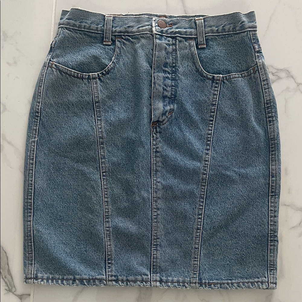 United Colors Of Benetton Blue Denim Pencil Skirt (made in Italy)